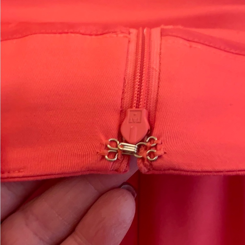 Melon colored Ann Taylor Madison skirt in size 10. Zip back with hook & eye. - Picture 3 of 5